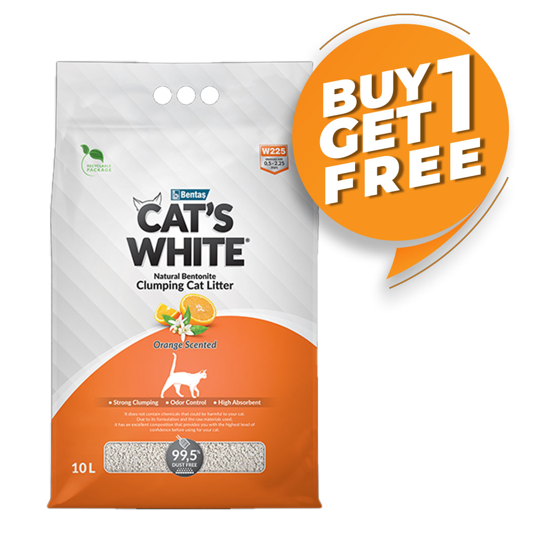 Cats White 10L Orange Clumping Cat Litter Clumping Cat Litter
