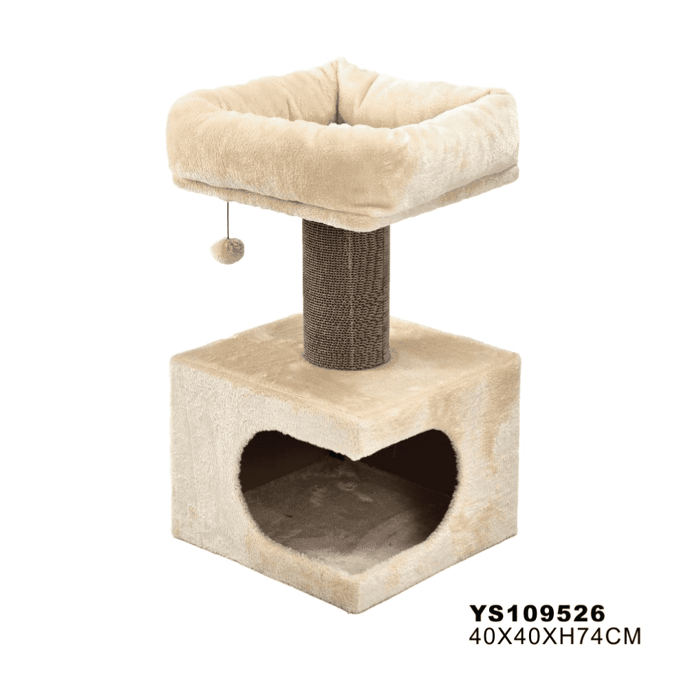 ⚠️ MINOR DAMAGE — SCRATCHING POST TOP DAMAGED — 80% OFF | Nutrapet Phoenix Cat Tower L40×W40×H74 Cms — Compact & Cozy