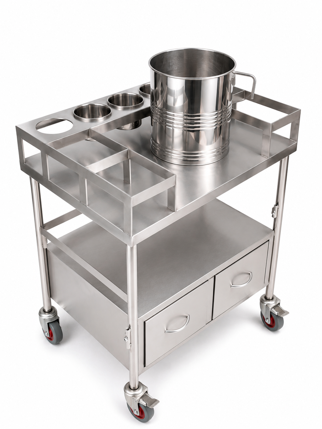 ⚠️ SLIGHTLY USED — 70% OFF | Shernbao Stainless Steel Cart with Cabinet — Professional Grooming Station