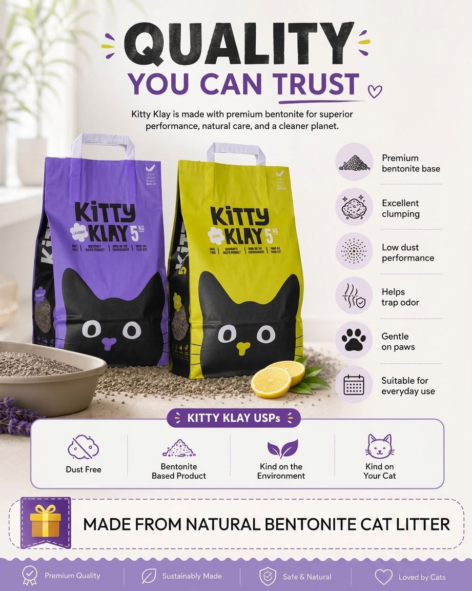 Kitty Klay Bentonite Clumping Cat Litter - Original 5Kg