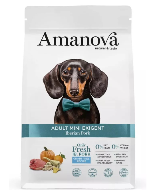 Amanova Adult Mini Exigent Iberian Pork Dog Dry Food 2kg