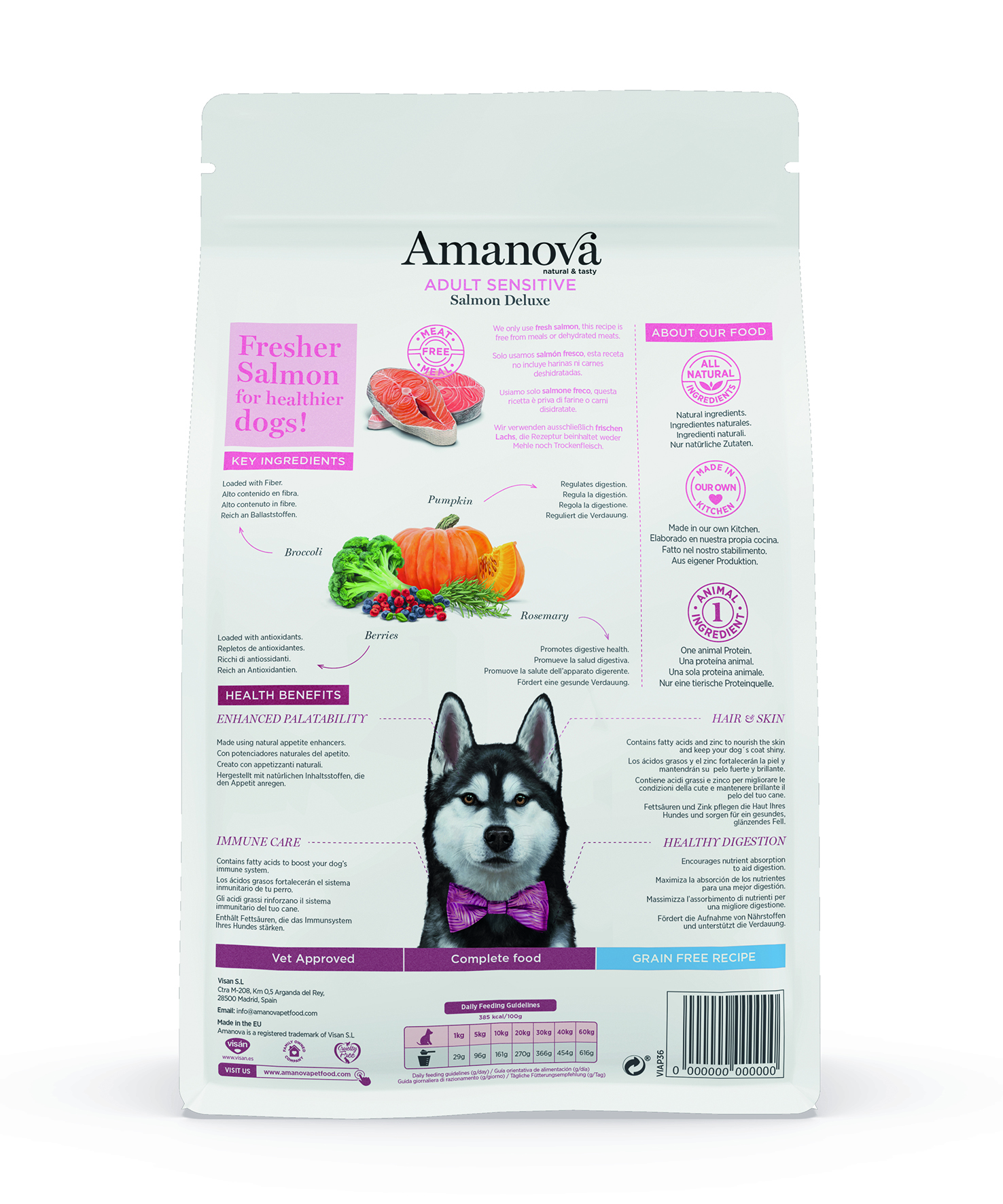 Amanova Dry Adult Sensitive Salmon Deluxe - 2kg