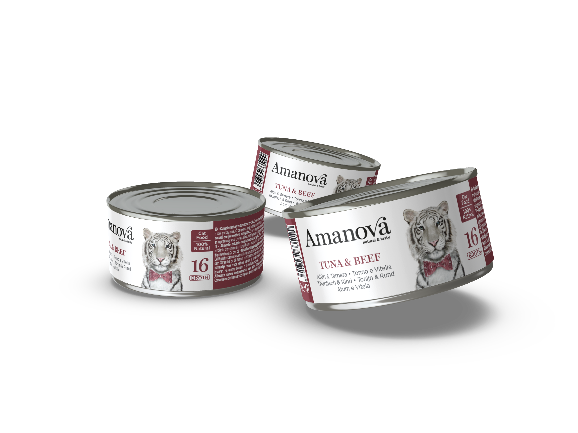 Amanova Canned Cat Tuna & Beef Broth - 70g