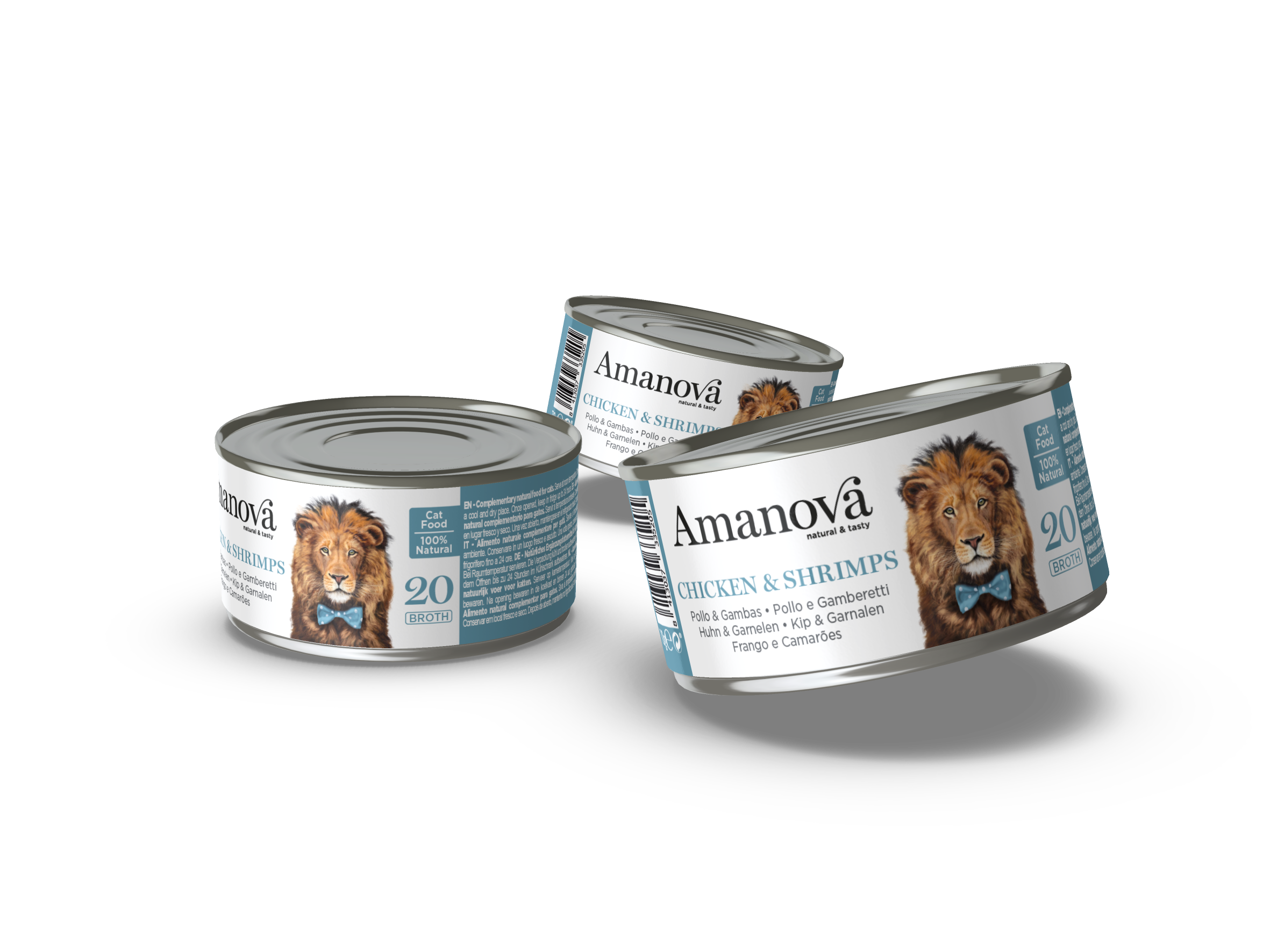 Amanova Canned Cat Chicken & Shrimps Broth - 70g