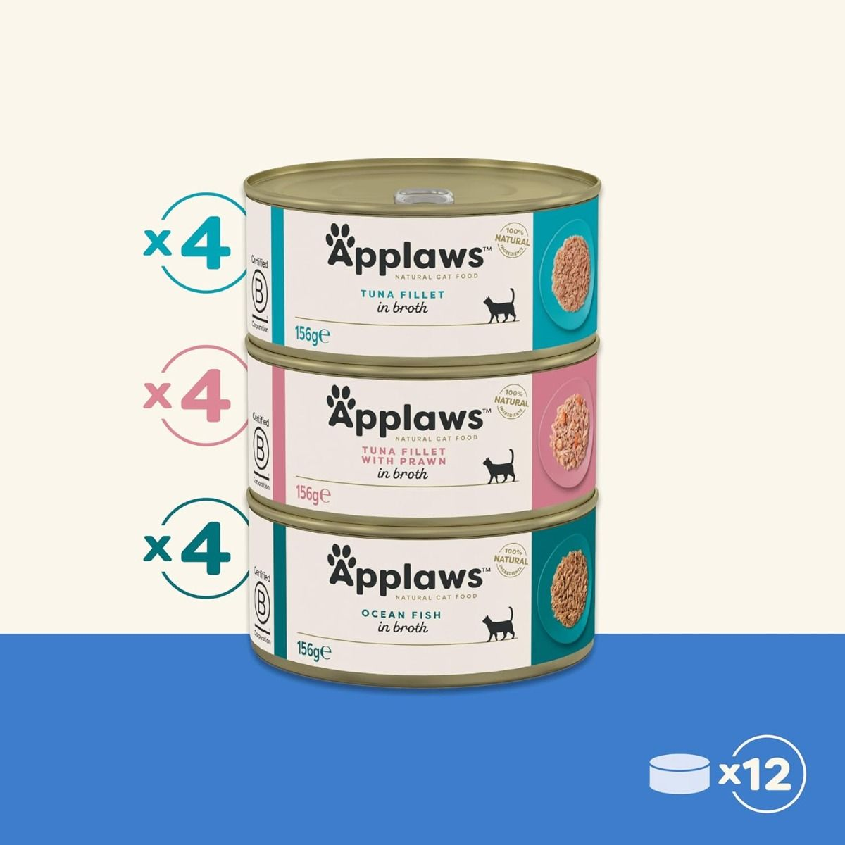 Applaws Fish Selection Multipack in Broth Wet Cat Food 12 x 156g