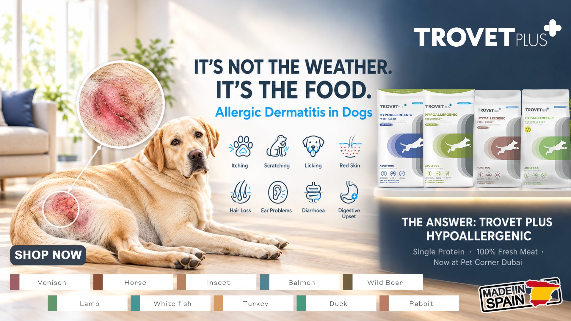 Trovet Plus Hypoallergenic Dog Food | Relief for Allergic Dermatitis