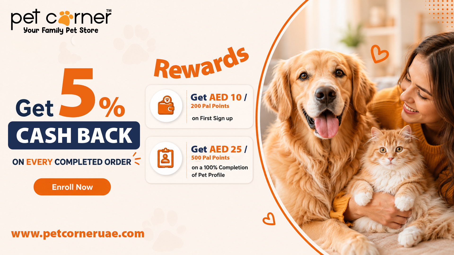 Pet Corner Rewards: Get 5% Cash Back on Every Completed Order