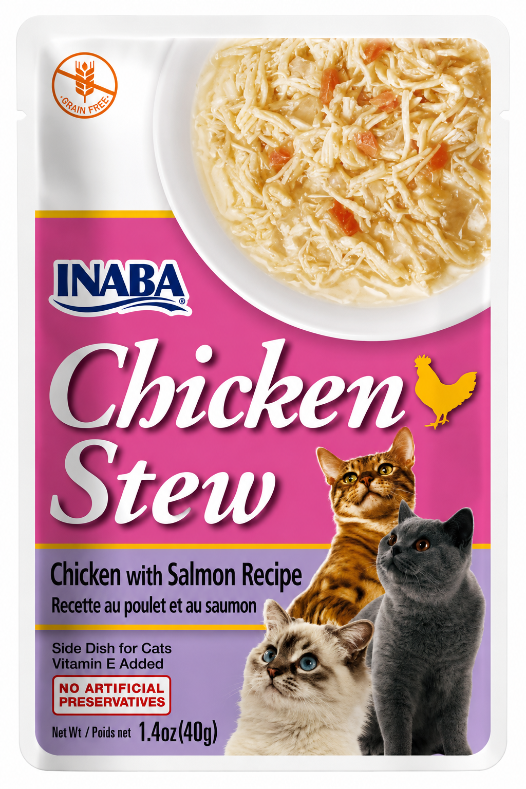 INABA chicken & salmon recipe 40g /per Pc