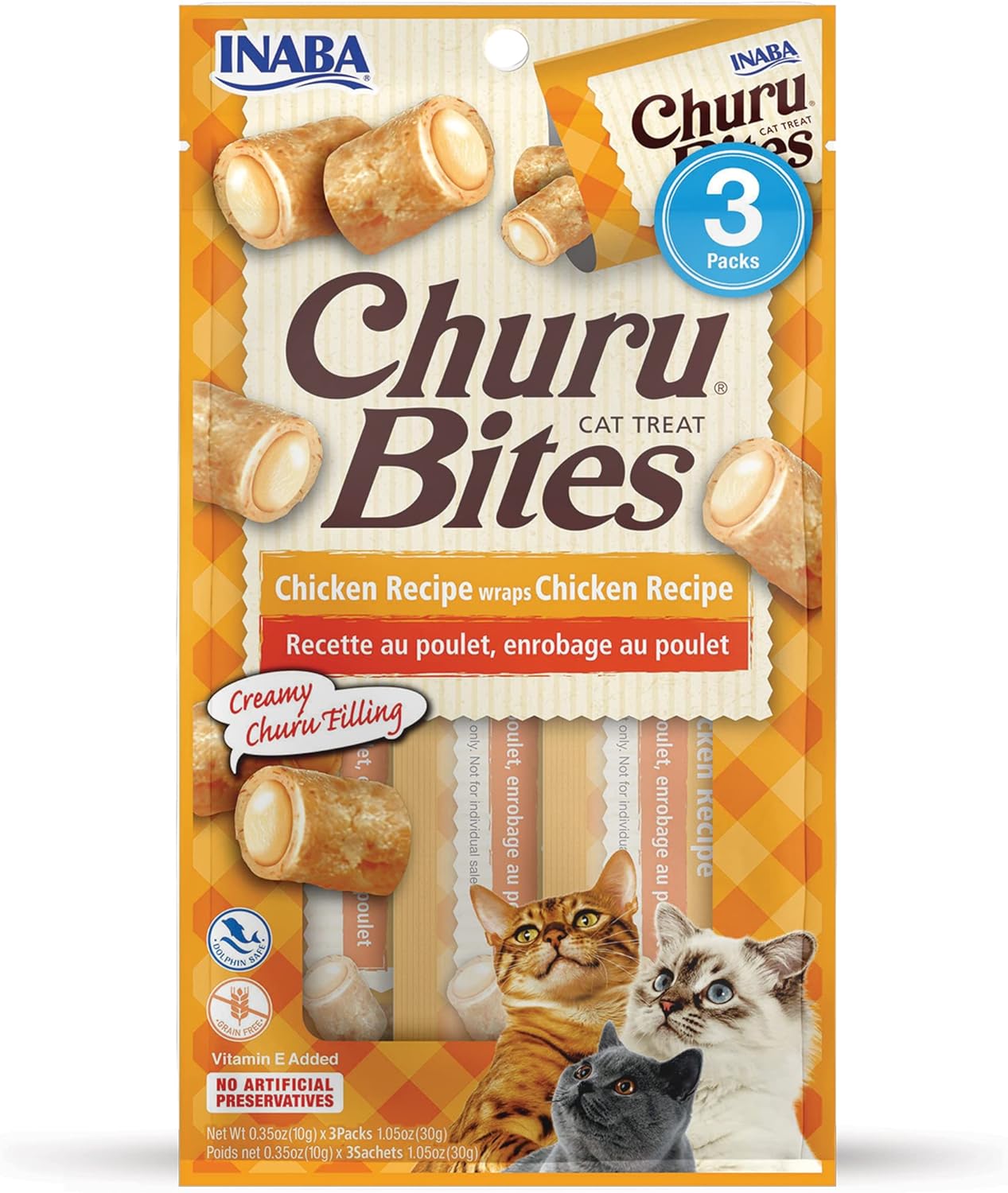INABA CHURU chicken recipe Bites chicken recipe 30g /3 pouches per pack