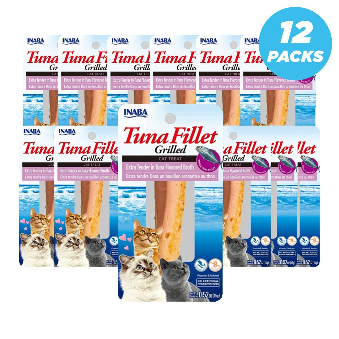 INABA TUNA EXTRA TENDER IN TUNA BROTH 15g /per Pc - Pack of 12