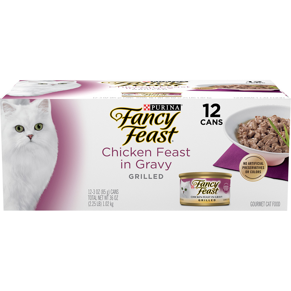 Purina Fancy Feast Grilled Cat Wet Food Chicken 85g - Pack of 12