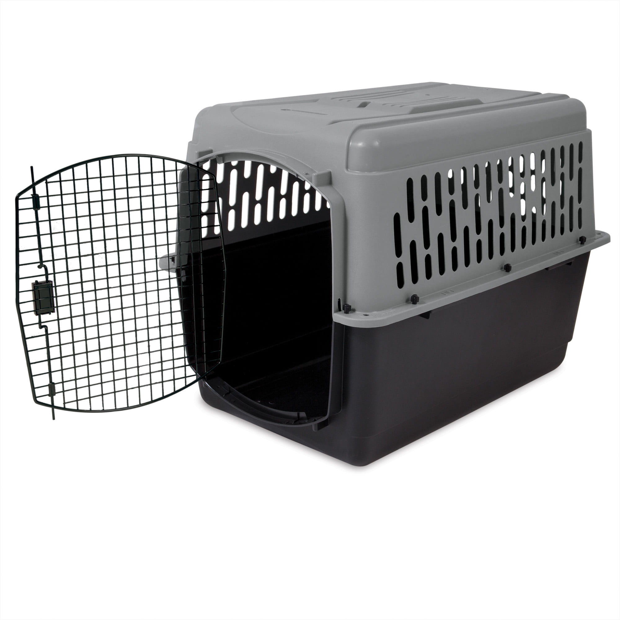PETMATE PET PORTER 40" TRADITIONAL 70-90lbs ~ GRAY & BLACK (IATA APPROVED)