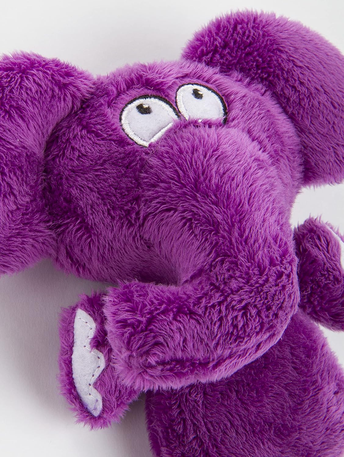 HEAR DOGGY Mini Flattie Elephant with Chew Guard Technology and Silent Squeak Tech Plush Dog Toy