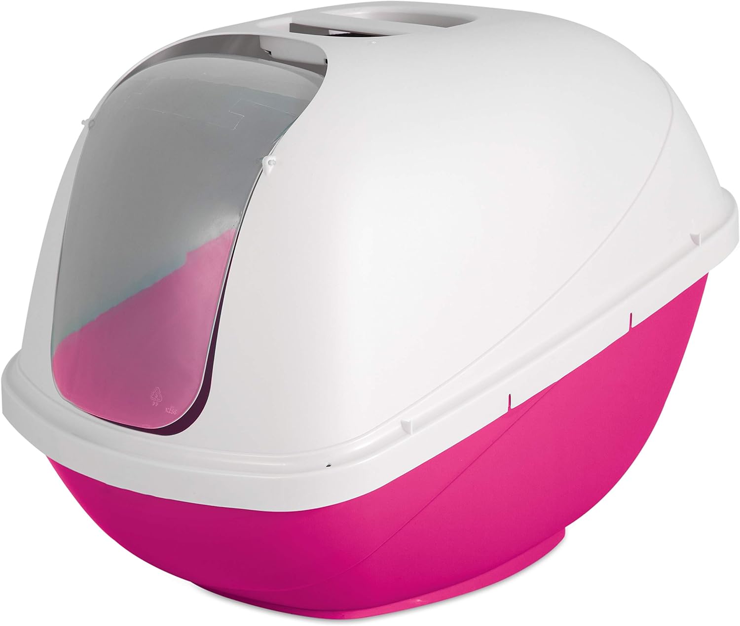 Petmate Jumbo Basic Hooded Litter Pan ~ Pearl White & Pearl Pink