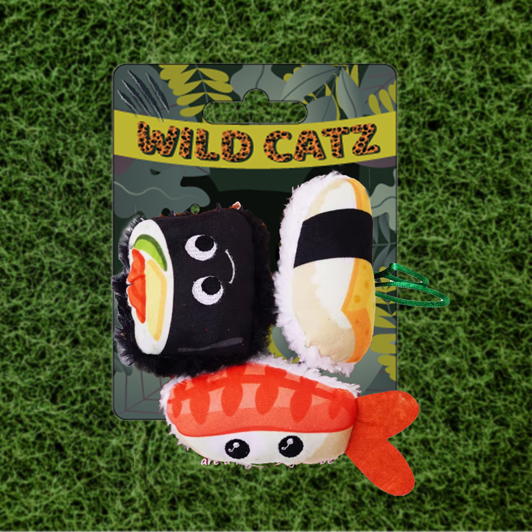 Wild Catz Super Delicious Meal  Catnip Cat Toy Assorted Size with Multi Colours