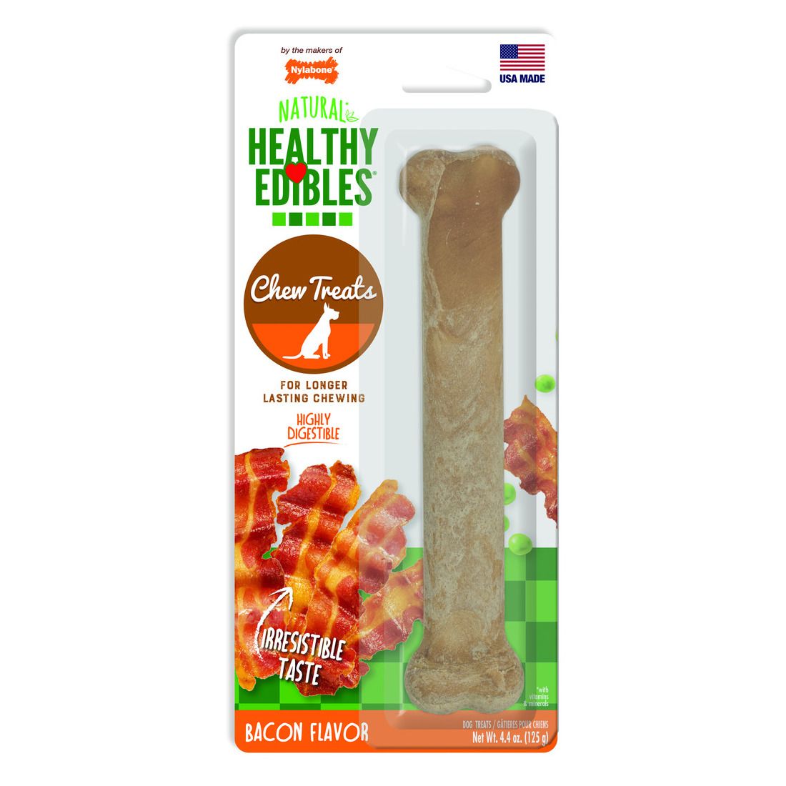 Nylabone Healthy Edible Bacon w Vitamins BL Giant