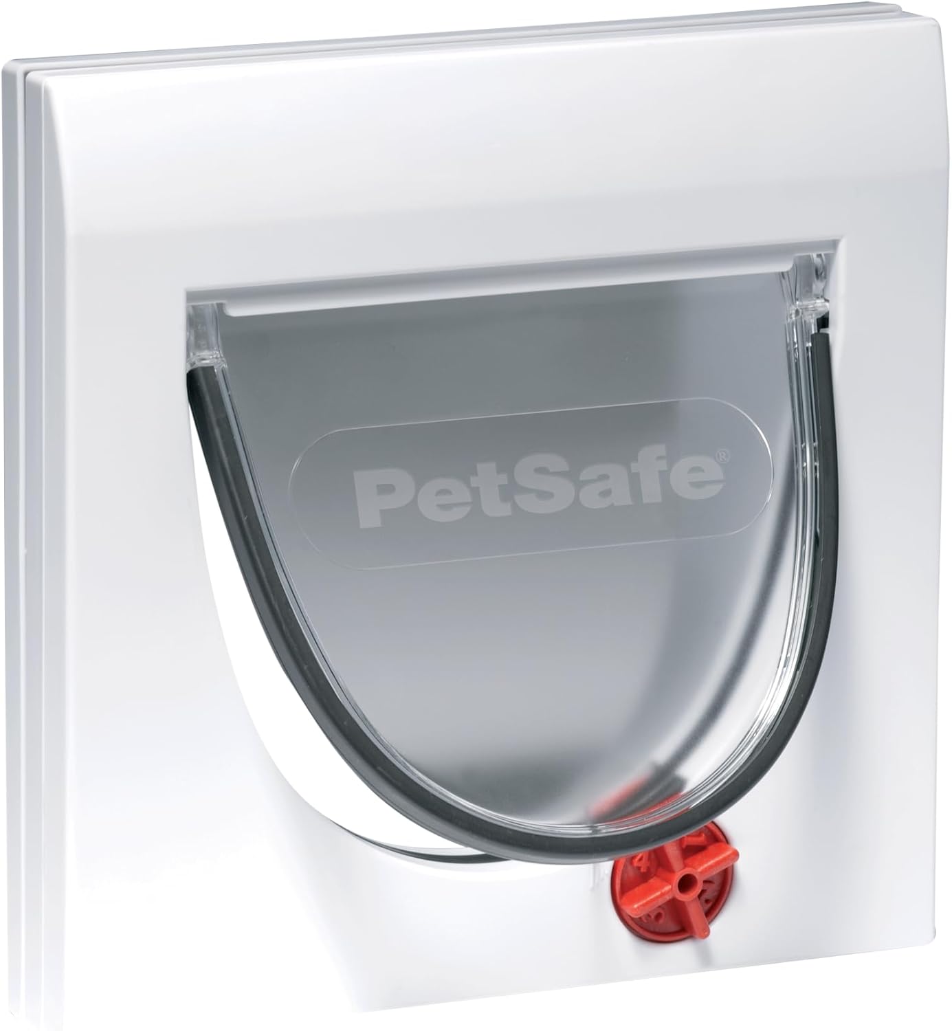 PetSafe Manual 4 Way Locking Classic Cat Flap - White with Tunnel