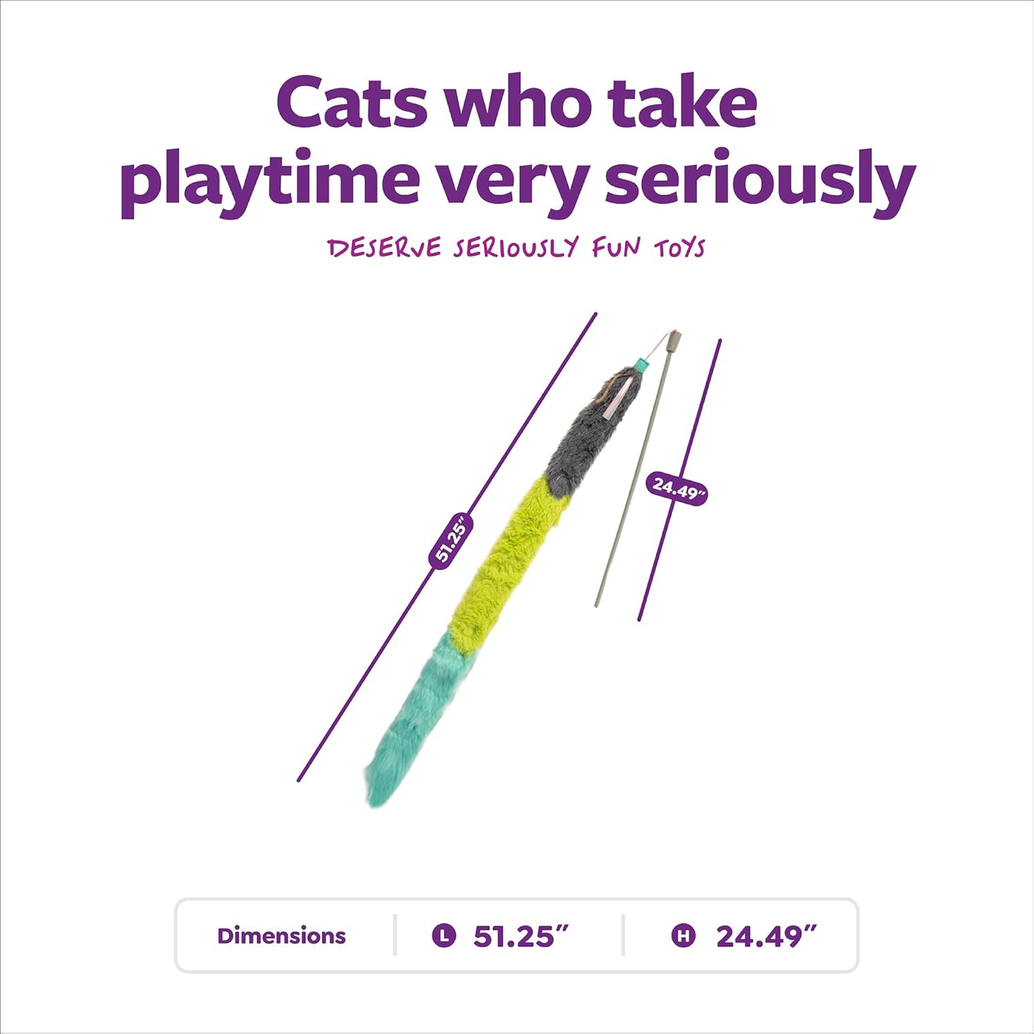 SmartyKat® Crazy Catch™ Crinkle and Catnip Wand Cat Toy