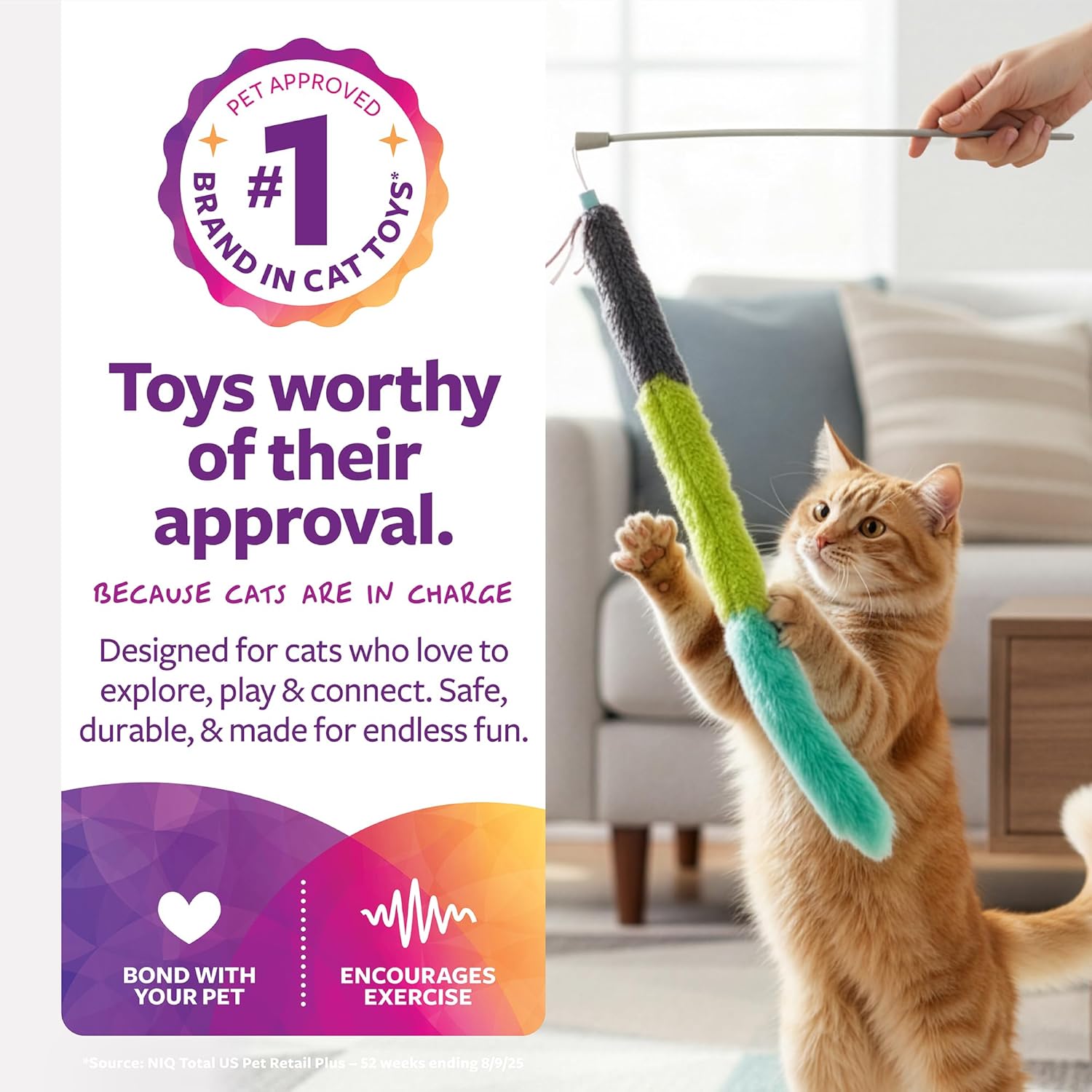SmartyKat® Crazy Catch™ Crinkle and Catnip Wand Cat Toy