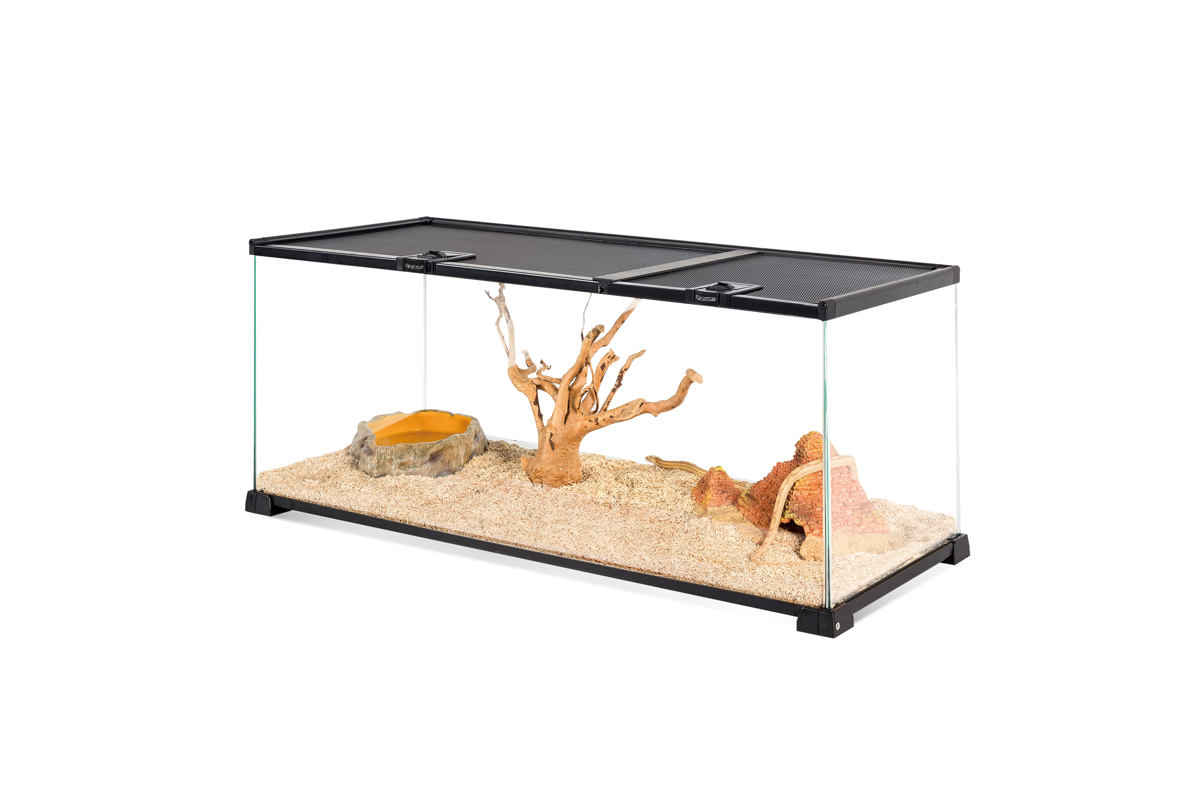 Reptiworks Easy Clean Knock-Down Glass Habitat76.2X30.5X30.5Cm / 30"X12"X12"Mesh Cover: 2 Pcs