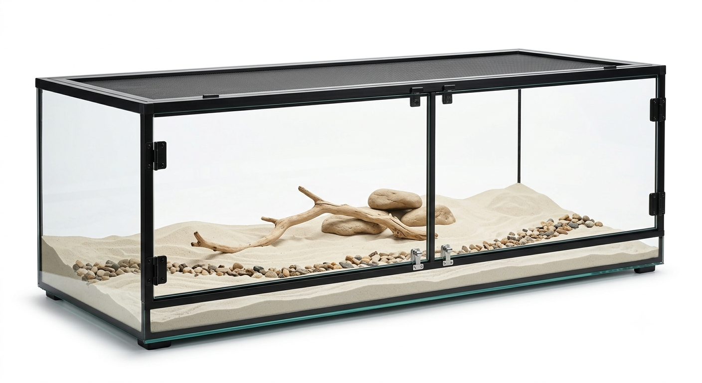 Reptiworks Reptile Glass Terrarium-Hinge Double Doors1200X450X320Mm