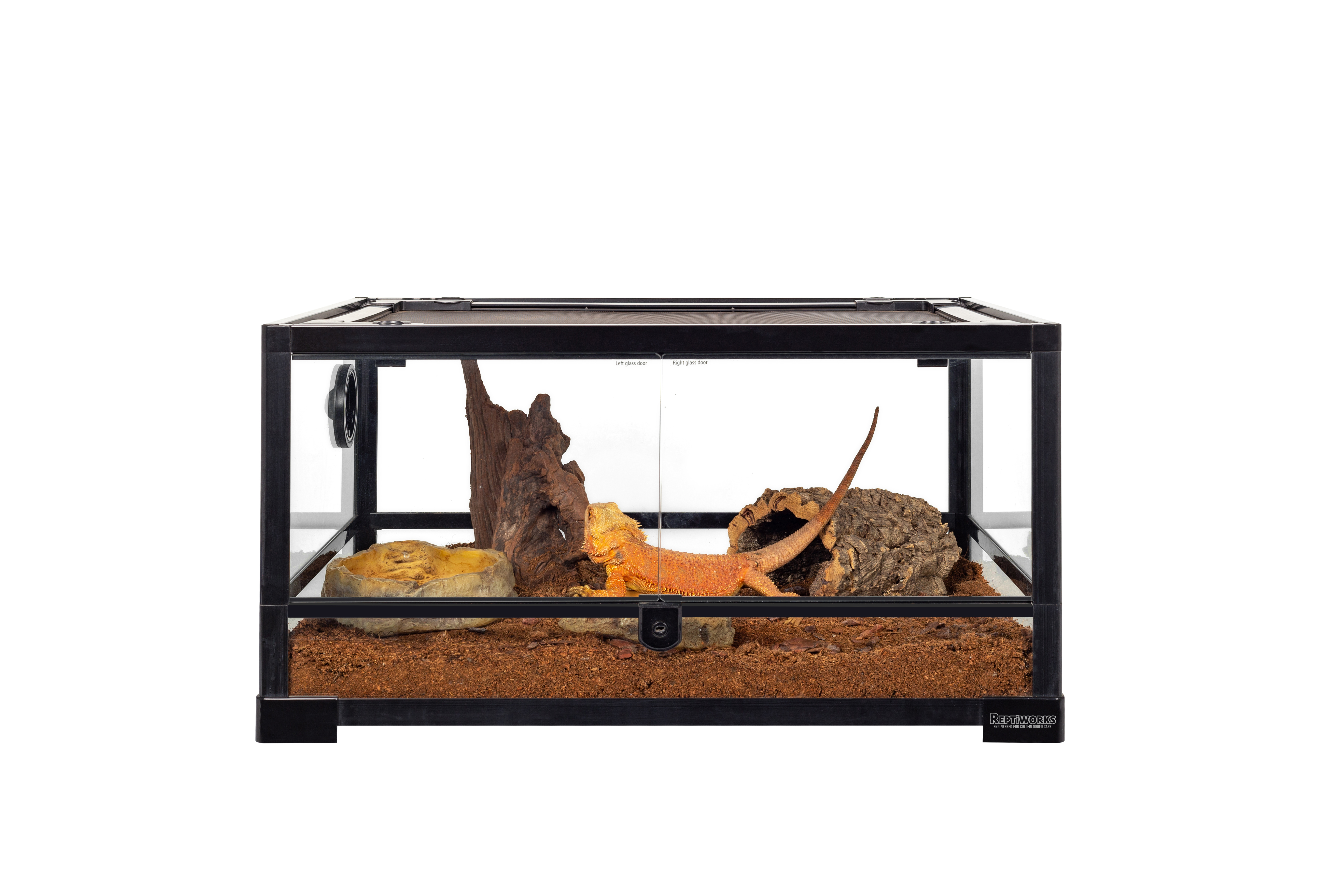 Repti Works Flat Packed Reptile Glass Terrariums-Hinge Door 600X450X320Mm