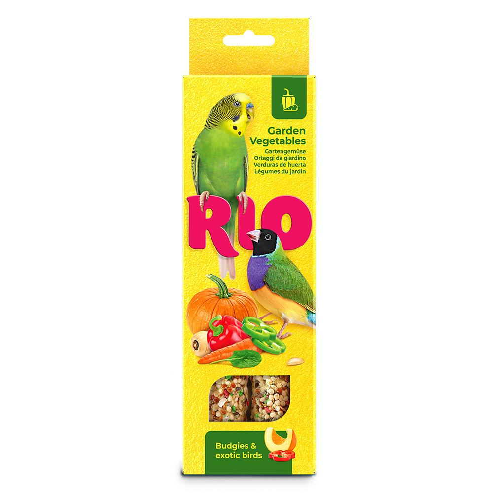 Rio Sticks for Budgies & Exotic Birds with Garden Vegetables 2x40g