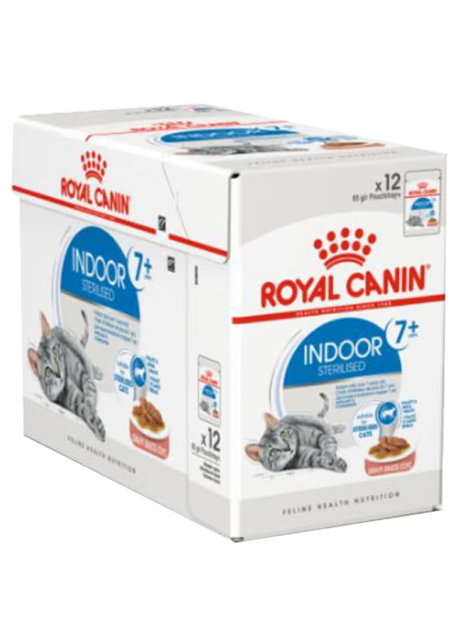 Royal Canin Feline Health Nutrition Indoor 7+ Gravy (Wet Food - Pouches) 12 x 85 g