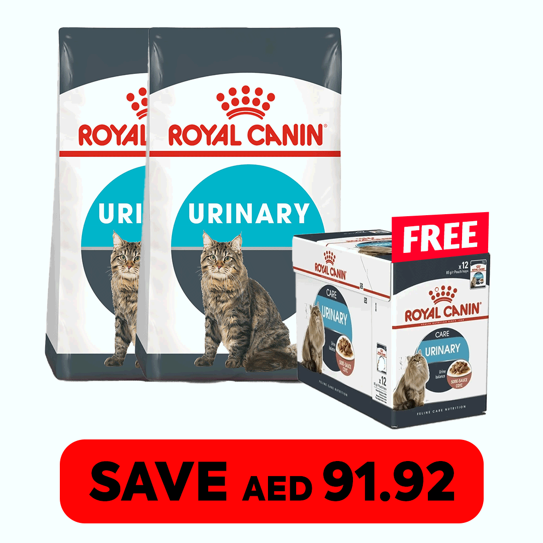 Buy 2 Bags of Royal Canin Feline Care Nutrition Urinary Care 2 KG & Get 12 pouches FREE