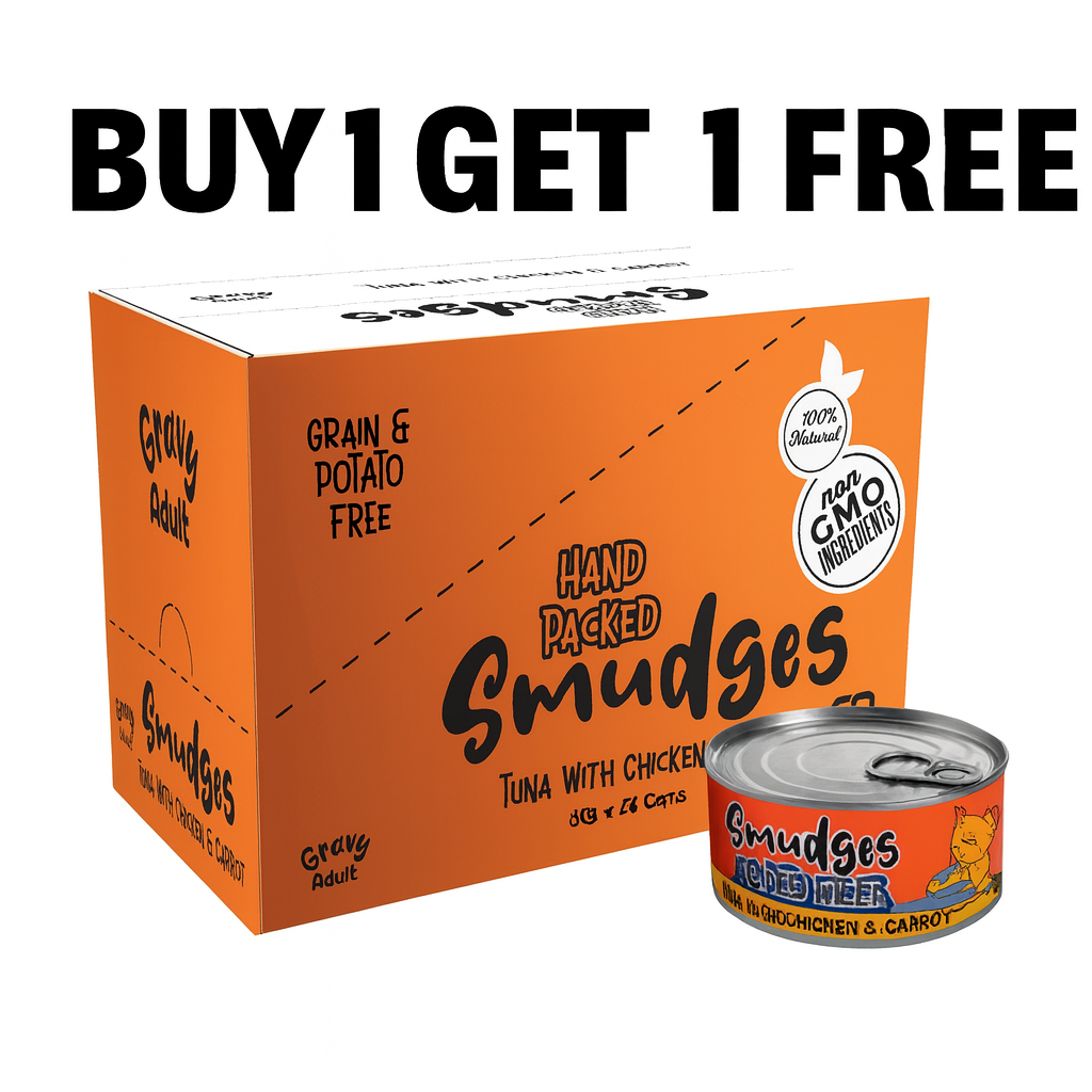 Smudges Adult Cat Tuna Flakes With Chicken & Carrot in Gravy 80g x 12