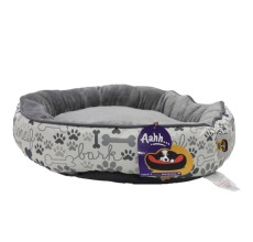Aahh… Snuggly L46 X w36 X h42Cms Flannel Grey Paw & Bones