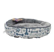 Aahh… Snuggly L46 X w36 X h42Cms Flannel Blue Grey Paw & Bones