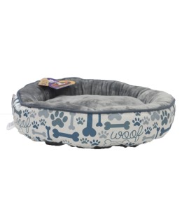 Aahh… Snuggly L46 X w36 X h42Cms Flannel Blue Grey Paw & Bones