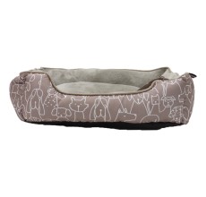 Aahh… Squarey L46 X w36 X h42Cms Flannel Beige Doggies Love