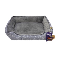 Aahh… Squarey L46 X w36 X h42Cms Flannel Grey Doggies Love