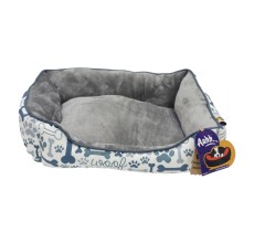 Aahh… Squarey L46 X w36 X h42Cms Flannel Blue Grey Paw & Bones