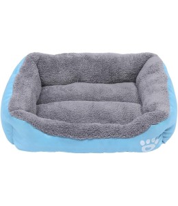 Grizzly Square Dog Bed Blue Extra Large - 80 x 60cm