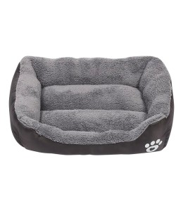 Grizzly Square Dog Bed Black Medium - 54 x 42cm