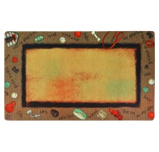 Drymate Swirl Border Red Dog House Dog Bowl Place Mat 16 x 28 inches