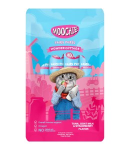 Moochie Wonder Cottage Tuna, Goat Milk & Strawberry Flavor 15g pouch