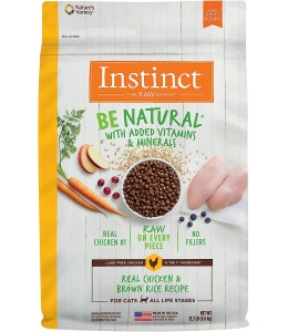 Instinct Be Natural Chicken & Brown Rice Kibble for Cats (13.3lbs)