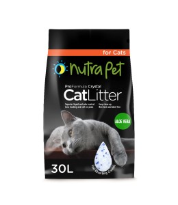 Nutrapet Cat Litter Silica Gel 30L 20KGS- Scented Aloe Vera- SOLD PER BOX