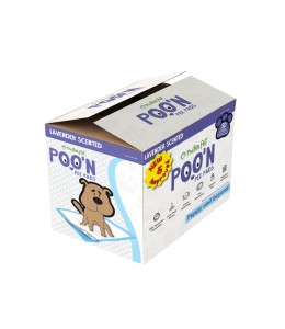 Nutrapet Poo N Pee Pads Lavender Scented - Fast Absorption With Floor Mat Stickers (60x60cms) -2 Box - 100 Count