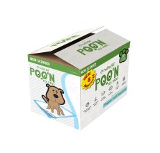 Nutrapet Poo N Pee Pads Grass scented- Fast Absorption With Floor Mat Stickers (60x60cms) - 50 Count