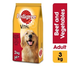 Pedigree Beef And Vegetables Dry Dog Food Adult 3kg