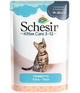 Schesir Kitten Care In Jelly 3-12 Tuna Wet Food 85g Pouch