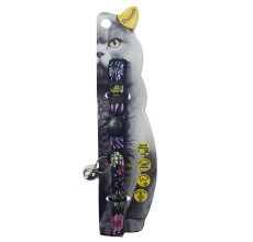 Swooosh Flower Of Ocean Safe Cat Collar - Purple