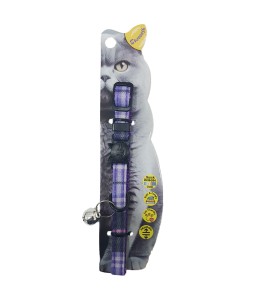 Swooosh Bright & Beautiful Grid Safe Cat Collar - Purple
