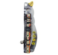 Swooosh Magpie Safe Cat Collar - Orange