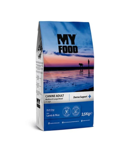 MyFood Adult Medium & Large Breed Lamb & Rice, Derma Support, No Corn & No Soy 2.5Kg